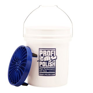 ProfiPolish car wash bucket 18,9 liter incl. Dirt Lock insert blue